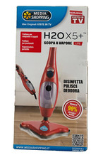 Scopa a Vapore H2O X5+ Disinfetta Pulisce Deodora Usata 1 sola Volta Come Nuova