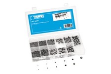 ASSORTIMENTO DI 450 SFERE D'ACCIAIO CROMATE METRICHE FERVI 0116