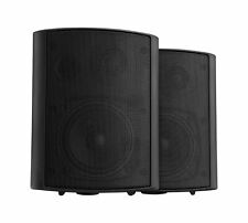 Coppia Casse da Parete Altoparlante Diffusori HiFi Audio Muro Staffe Nero 160W