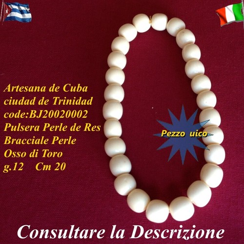 Bracciale perle osso toro - perle, di