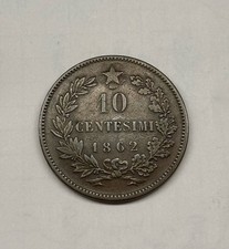 10 Centesimi 1862 Milano  Regno d'Italia Vittorio Emanuele II