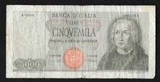 Italia banconota 5000 - banconota, lire