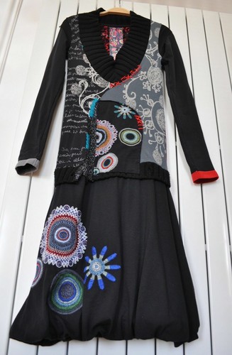 Desigual robe manches - à,
