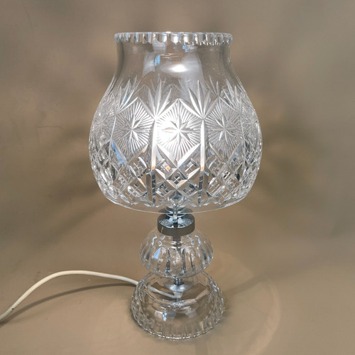 Antique cut glass lamp - antique, light