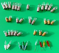 Lotto di 38 lampadine E10 a vite, baionetta, pisellini