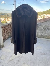 giaccone da donna con pelliccia taglia 52 blue eyes color marrone Pari Al Nuovo