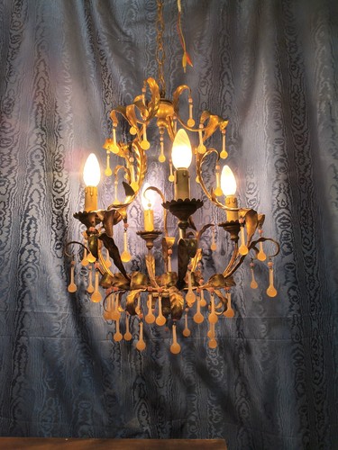 Lampadario ferro battuto e - lampadario,