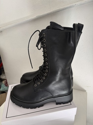 Stivali donna combat nero con - nero,