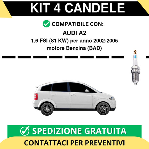 Kit candele per audi - kit, 1.6