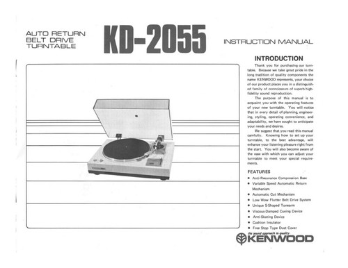 Kenwood 2055 giradischi - kenwood,