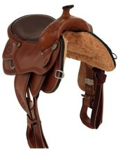 Sella Western Barrel Saddle Co Reining in pelle color castagna/tutte le taglie