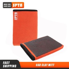 SPTA 1x Microfibra Clay Bar Mitt Guanto di Lavaggio Dettaglio Polacco