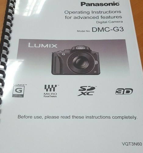 Panasonic dmc manuale - dmc-g3,