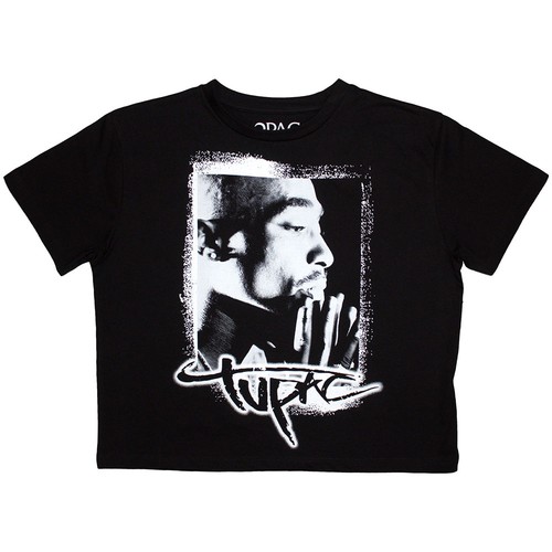 Tupac spray foto crop top - tupac,