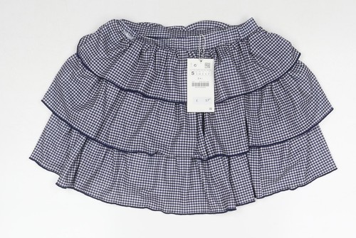 Gonna donna zara blu quadri - zara,