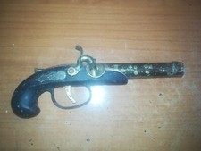 Accendino d'epoca replica Riproduzione Pistola antica derringer anni 60 ottone