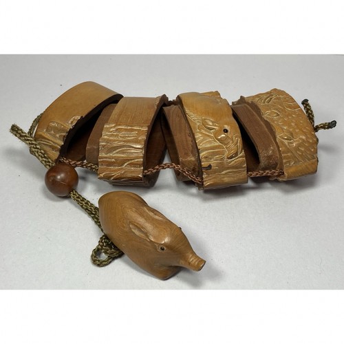 Netsuke giapponese legno di - netsuke,