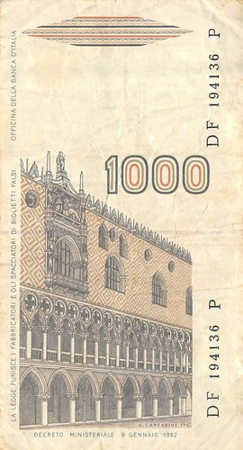 Italy 1000 lire - , d