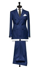 Uomo Blu Abito Testimoni Dello