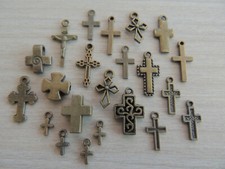 Collezione di 22 croci antiche/vecchie in ottone LOTTO 5