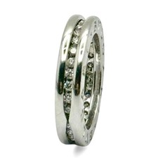 Fedina in oro bianco e diamanti Bulgari Bzero 1