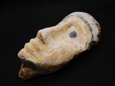 Egitto Antico - Bella Maschera Sarcofago IN Legno Dipinto