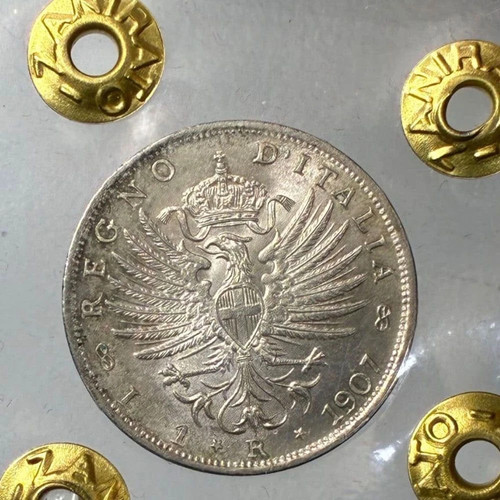 Regno italia lira 1907 - d'italia,