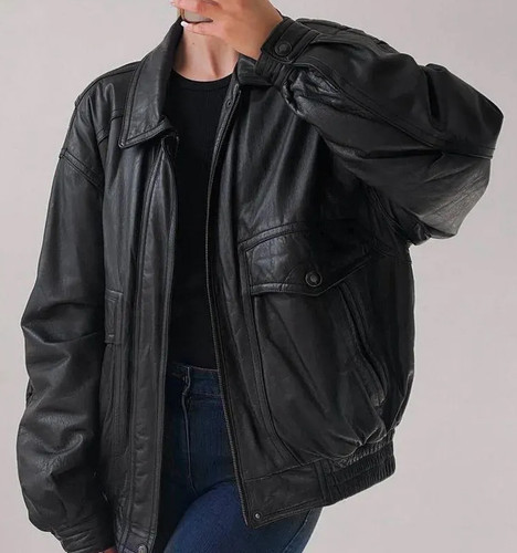 Giacca donna nera vera pelle