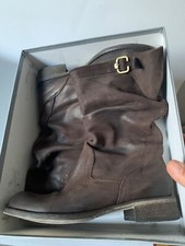 Stivaletti bikers 37 nabuk testa di moro usati poco vedi tutte le foto