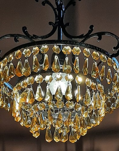 Lampadario gocce ambrate - gocce, +