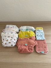 COME NUOVI - MAI INDOSSATI - TotsBots pannolini EasyFit V5, Bamboozle Pads ed Stretch