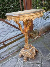 CONSOLINA LEGNO LACCATA RICCHI INTAGLI RAMI E DECORI - BAROCCHETTO - 1940 EMILIA