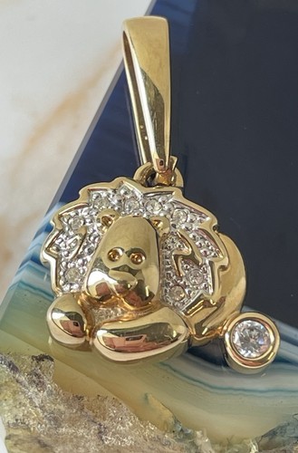 Ciondolo leone placcato - , oro