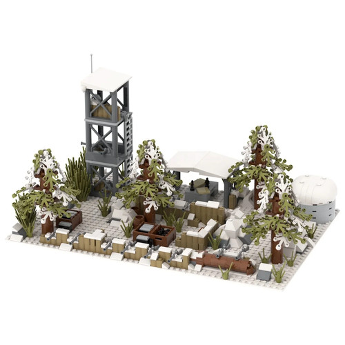 Scena base militare invernale - base,