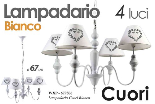 Lampadario cuore cuori - lampadario, luci