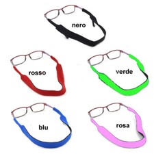 da Sole OCCHIALI o per LACCIO Vista SOFT ELASTICO/NASTRO Colorato sport wi