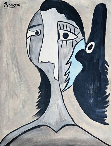 Dipinto olio tela cubista - dipinto,