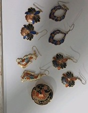Lotto orecchini cloisonné