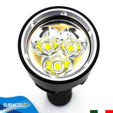 TORCIA SUBACQUEA RICARICABILE A 3 LED CREE PER SUB DIVING SCUBA LAMPADA LUMEN  