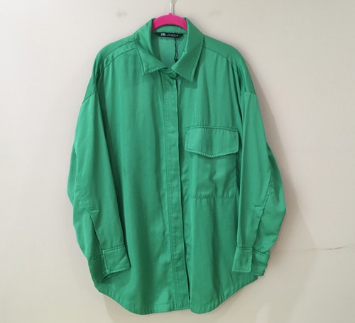 Zara camicia top effetto raso - top,