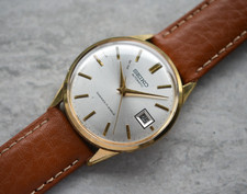 Orologio uomo Seiko vintage gennaio 1967 oro 7625 automatico pelle rara data