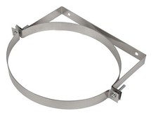 Fireplace pipe wall support