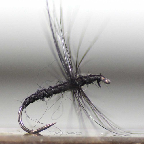 Black tenkara kebari fly - tenkara,