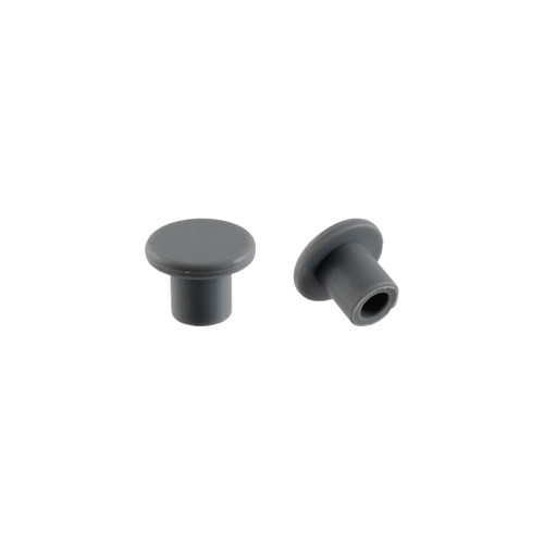 Coppia tappi plastica - plastica, grigi