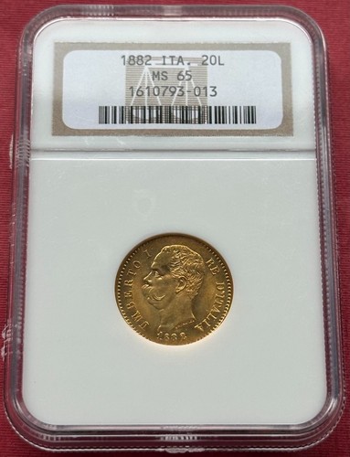 Italia oro lire 1882 r - lire,