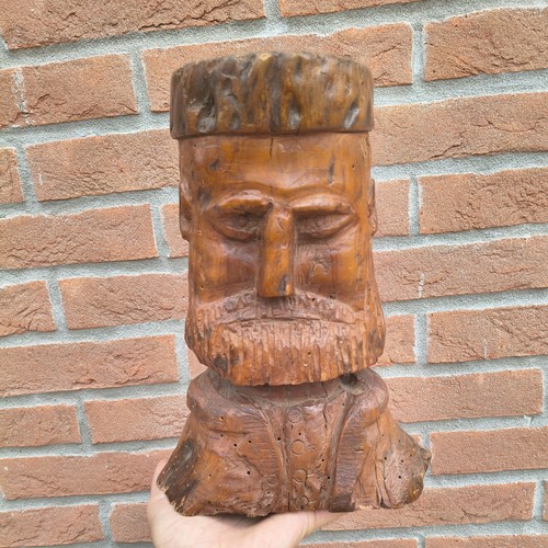 Statua busto legno generale - in,