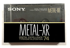 SONY METAL-XR 74 cassetta audio in metallo nastro vuoto sigillato Made in Japan tipo IV