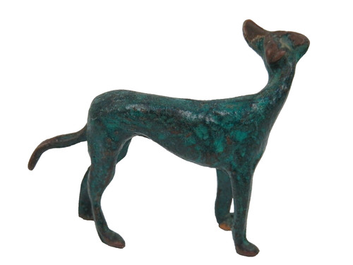 Vecchia statuetta cane - vecchia,
