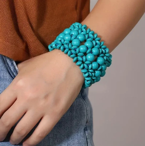 Bracciale donna perline pietre