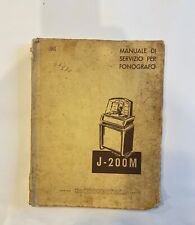 JUKE BOX AMI J 200 M MANUALE DI SERVIZIO MICROTECNICA ORIGINALE